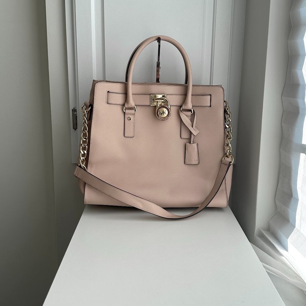 Michael Kors Hamilton Pink Blush Gold Hardware Bag